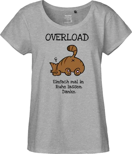 Overload-Katze mit schwarzer Schrift