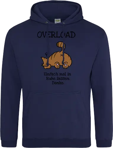 Overload-Katze mit schwarzer Schrift