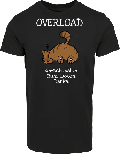 Overload-Katze mit weißer Schrift
