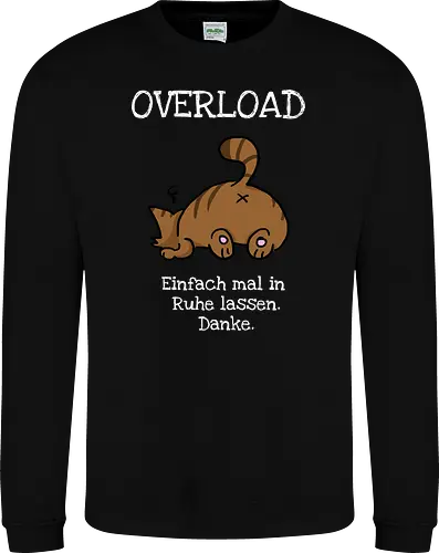Overload-Katze mit weißer Schrift