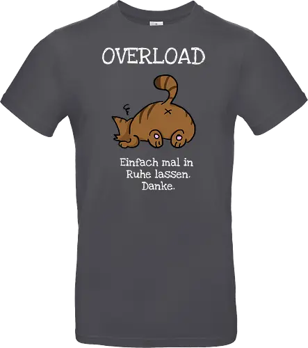 Overload-Katze mit weißer Schrift