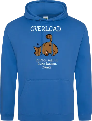 Overload-Katze mit weißer Schrift