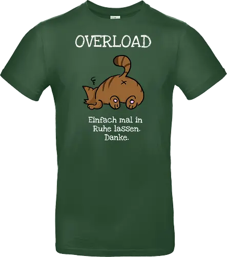 Overload-Katze mit weißer Schrift