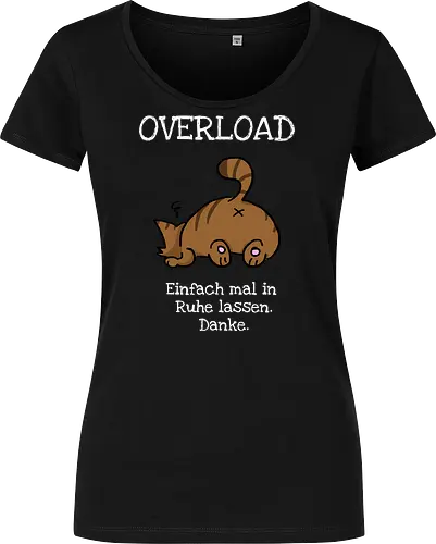 Overload-Katze mit weißer Schrift