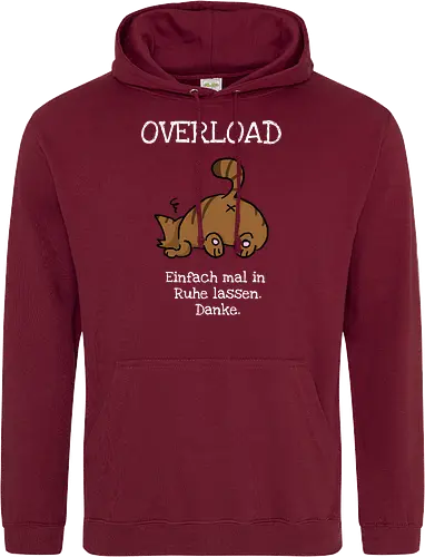 Overload-Katze mit weißer Schrift