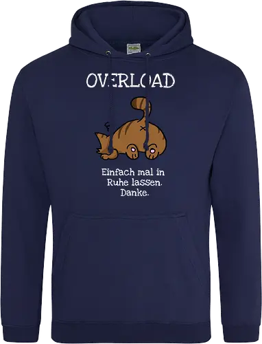 Overload-Katze mit weißer Schrift