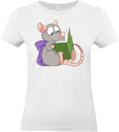 Leseratte - Lesen, Ratte, Bücher, Buch, cozy - Standard T-Shirt (Frauen)