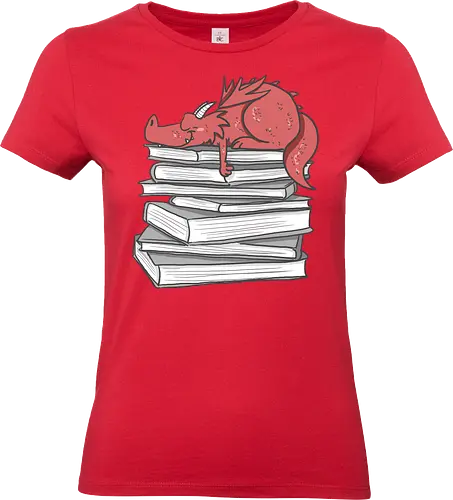 Buchdrache - Buch, Drache, lesen - Standard T-Shirt (Frauen)
