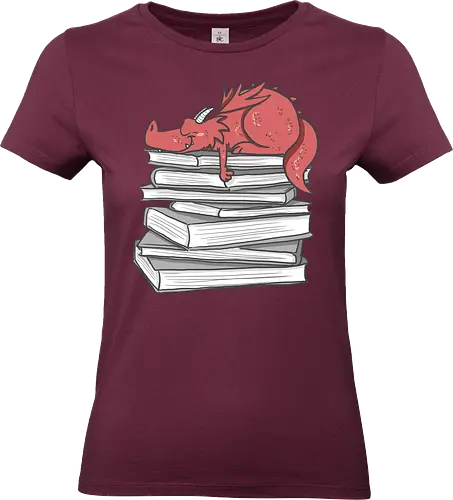Buchdrache - Buch, Drache, lesen - Standard T-Shirt (Frauen)