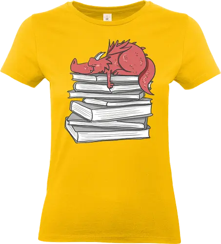 Buchdrache - Buch, Drache, lesen - Standard T-Shirt (Frauen)