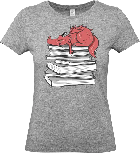 Buchdrache - Buch, Drache, lesen - Standard T-Shirt (Frauen)