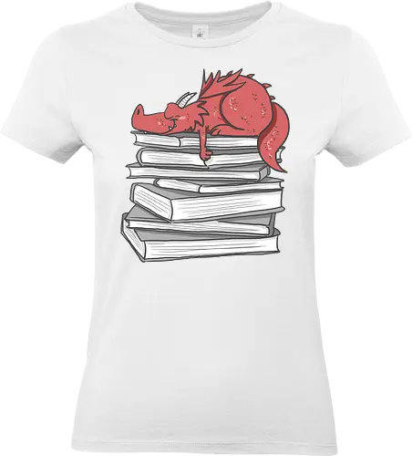 Buchdrache - Buch, Drache, lesen - Standard T-Shirt (Frauen)