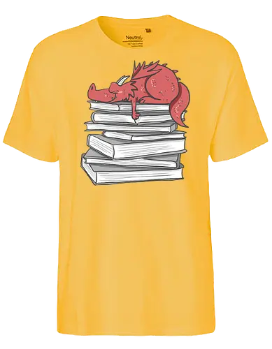 Buchdrache - Buch, Drache, lesen - Fairtrade T-Shirt