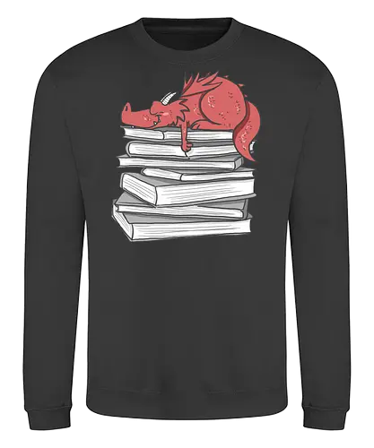 Buchdrache - Buch, Drache, lesen - Sweatshirt