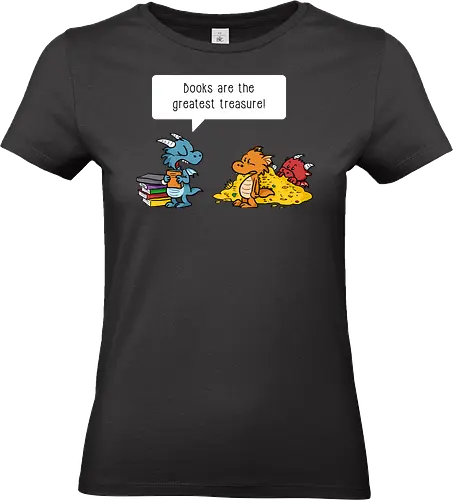 Greatest Treasure - Buch, Bücher, Drachen - Standard T-Shirt (Frauen)