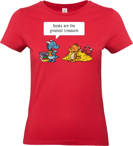 Greatest Treasure - Buch, Bücher, Drachen - Standard T-Shirt (Frauen)