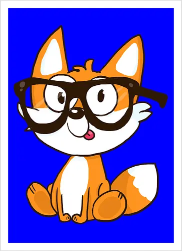 Nerd-Fuchs - Fuchs, Nerd - Kunstdruck