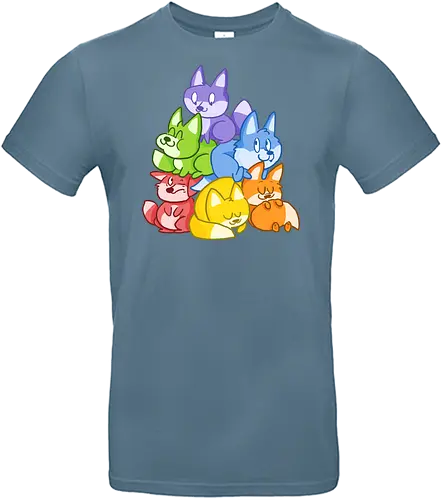 Regenbogen-Füchse - Queer, LGBTQIA, Fuchs, Regenbogen - Standard T-Shirt