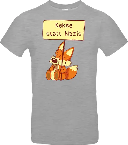 Kekse statt Nazis - Fuchs, Comic, wir sind mehr - Standard T-Shirt