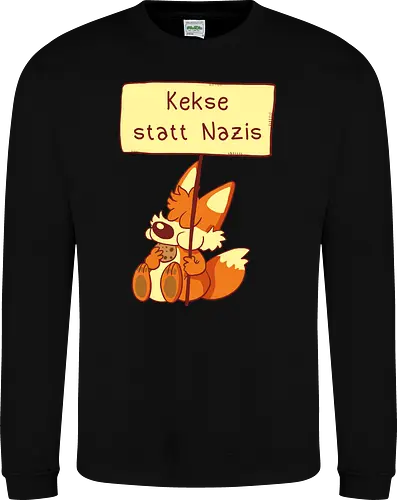 Kekse statt Nazis - Fuchs, Comic, wir sind mehr - Sweatshirt