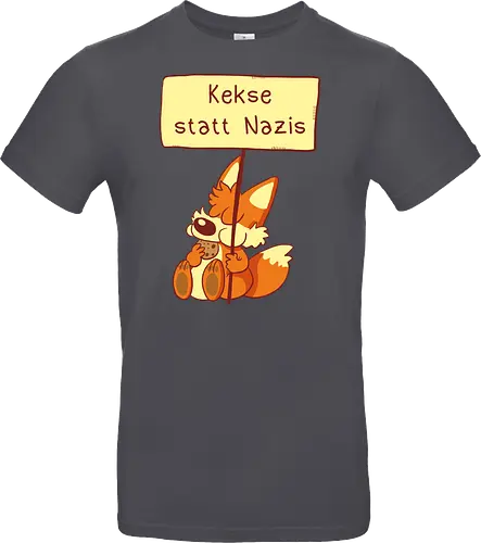 Kekse statt Nazis - Fuchs, Comic, wir sind mehr - Standard T-Shirt