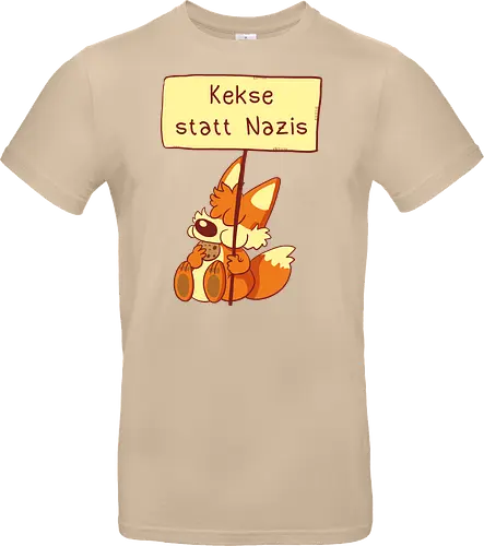 Kekse statt Nazis - Fuchs, Comic, wir sind mehr - Standard T-Shirt