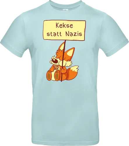 Kekse statt Nazis - Fuchs, Comic, wir sind mehr - Standard T-Shirt