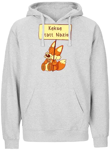 Kekse statt Nazis - Fuchs, Comic, wir sind mehr - Fairtrade Hoodie