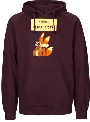 Kekse statt Nazis - Fuchs, Comic, wir sind mehr - Fairtrade Hoodie