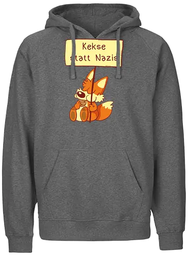 Kekse statt Nazis - Fuchs, Comic, wir sind mehr - Fairtrade Hoodie