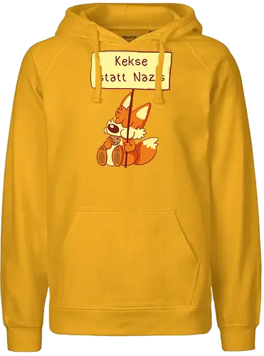 Kekse statt Nazis - Fuchs, Comic, wir sind mehr - Fairtrade Hoodie