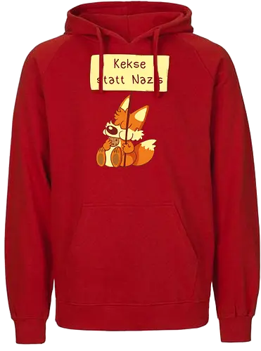 Kekse statt Nazis - Fuchs, Comic, wir sind mehr - Fairtrade Hoodie
