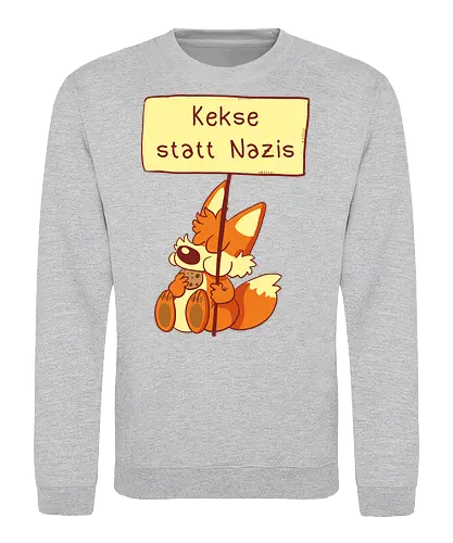 Kekse statt Nazis - Fuchs, Comic, wir sind mehr - Sweatshirt