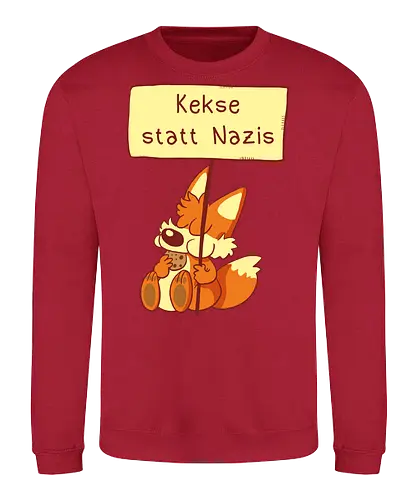 Kekse statt Nazis - Fuchs, Comic, wir sind mehr - Sweatshirt