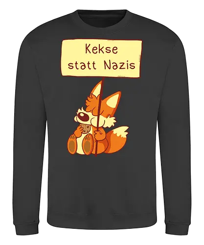 Kekse statt Nazis - Fuchs, Comic, wir sind mehr - Sweatshirt
