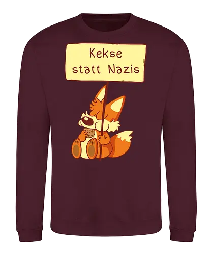 Kekse statt Nazis - Fuchs, Comic, wir sind mehr - Sweatshirt