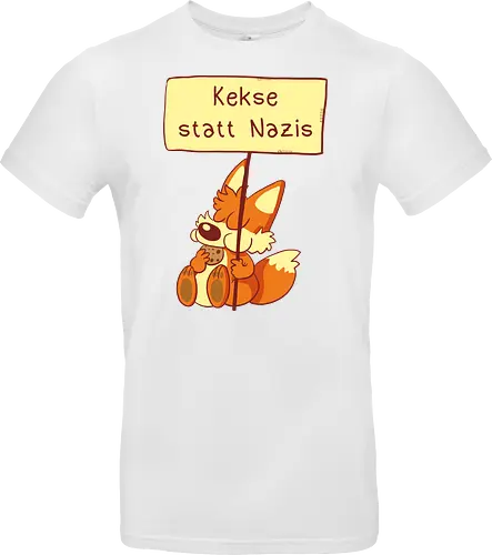 Kekse statt Nazis - Fuchs, Comic, wir sind mehr - Standard T-Shirt