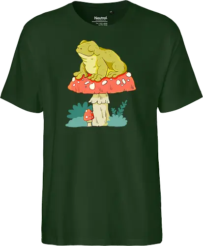 Frosch auf Pilz