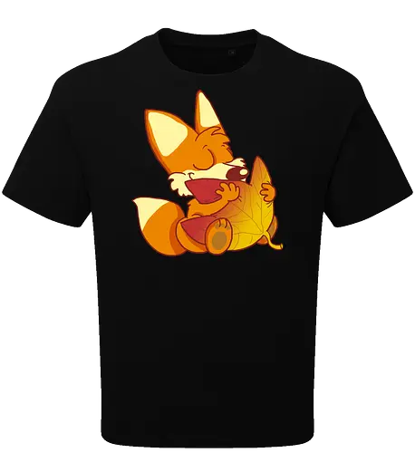 Herbstfuchs - Herbst, Fuchs, Herbstablatt, Autumn - Oversize T-Shirt