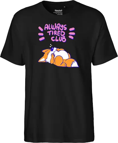 Always Tired Club - Fuchs, Mental Health - Fairtrade T-Shirt