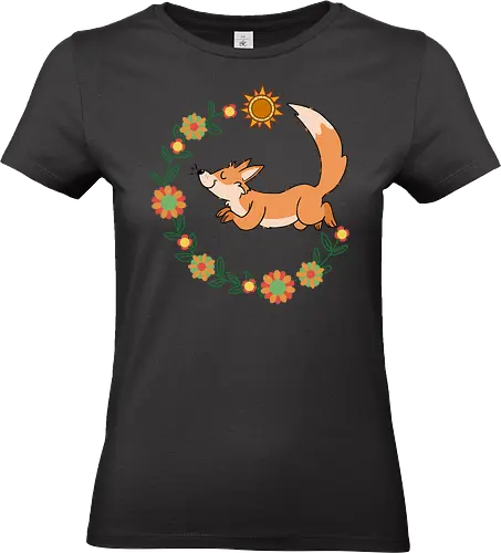 Blumenfuchs - Fuchs, Sommer, Frühling - Standard T-Shirt (Frauen)