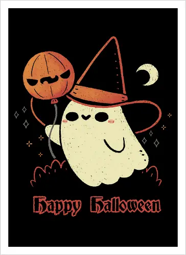 Happy Halloween Spooky Cute Ghost