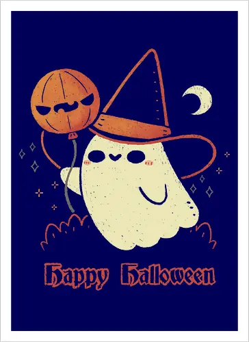 Happy Halloween Spooky Cute Ghost