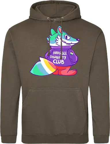 Invisible Disability Club - Waschbär, Behinderung, disability - Standard Hoodie