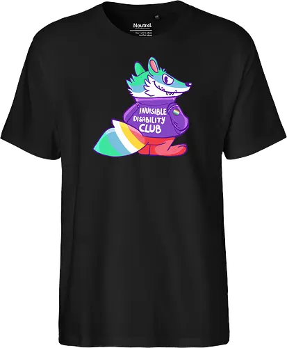 Invisible Disability Club - Waschbär, Behinderung, disability - Fairtrade T-Shirt