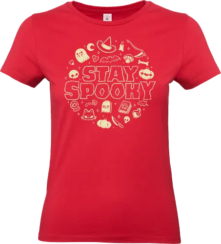 Stay Spooky - quote, creepy, spooky, witch, pumpkin, cute, kawaii, occult, black, horror, love, xmorfina, stay spooky, halloween, text - Standard T-Shirt (Frauen)