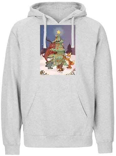 Yule - Yule, Weihnachten, Xmas, Waldtiere - Fairtrade Hoodie