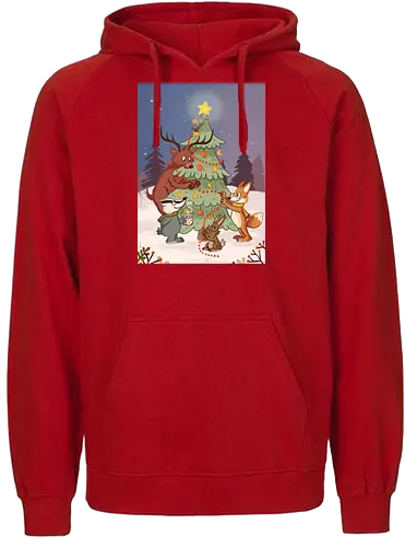 Yule - Yule, Weihnachten, Xmas, Waldtiere - Fairtrade Hoodie
