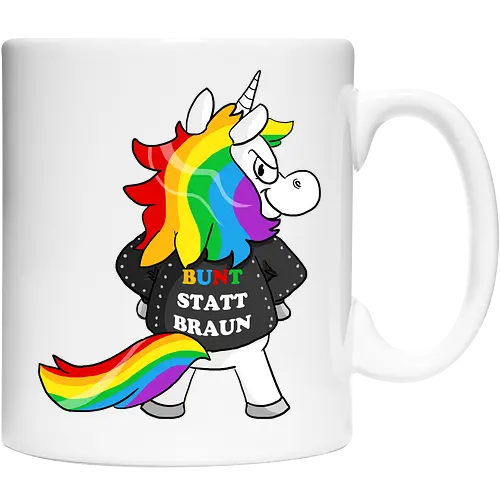 Bunt statt braun - Keramiktasse