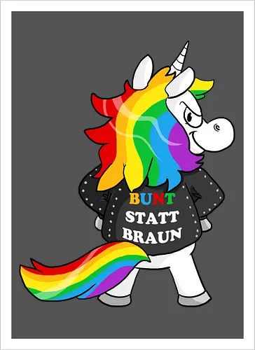 Bunt statt braun - Kunstdruck